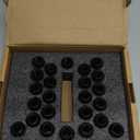 Glorider M14x1.5 Black Truck Lug Nuts, 24pcs for 6 Lug Wheels, 2" Tall Acorn Seat with Socket Key, Replacement for Chevy Silverado Tahoe GMC Sierra Ford F150