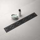 Bochni Linear Shower Drain 24" Matte Black 304 Stainless Steel | with Drain Grate| Fast Drainage | Stainless Floor Drain Grate | Hair Strainer | Drain Key | The Upgrade for Your Bathroom