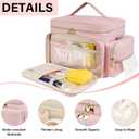 Breast Pump Bag Compatible with Spectra S1 and S2, Breast Pumping Travel Storage Bag with Waterproof Mat for Pumping Essentials and Accessories, Pink