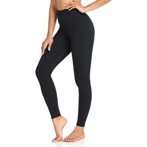 Colorfulkoala Women's Buttery Soft High Waisted Yoga Pants Full-Length Leggings (Large, Black)