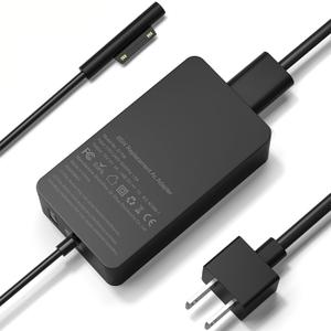 Surface Pro Laptop Charger 65W Power Adapter for Microsoft Surface Pro 3/4/5/6/7/8/9/X, Windows Surface Laptop 6/5/4/3/2/1, Surface Book 3/2/1, Surface Go Tablet, 6.5FT Power Cord