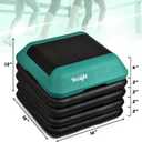 Yes4All High Arobic Step Platform & Stackable Risers - Adjustable 4"/6"/8"/10"/12" Height - Choose Full Step Platform Set or 2-Pack Stackable Risers, Customize for Cardio & Aerobic Exercise, 16" X 16" X 12"