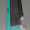 Logitech K400 Plus Wireless Touch TV Keyboard with Easy Media Control and Built-in Touchpad, HTPC Keyboard for PC-Connected TV, Windows, Android, ChromeOS, Laptop, Tablet - Black