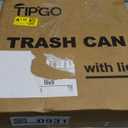 TIPGO Slim Bathroom Trash Can with Lid Soft Close, 6 Liter / 1.6 Gallon Stainless Steel Garbage Can with Removable Inner Bucket, Step Pedal, Small Trash Cans for Bedroom, Office, Kitchen (Grey)