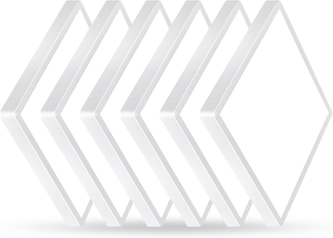 12 Inch 6PK Square LED Flush Mount Ceiling Light, 24W, 2500LM, 3000K/4000K/6000K CCT Selectable, LED Flat Panel Low Profile Ceiling Light Fitures for Hallway, Kitchen, Bedroom, Laundry Room (White)