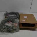 2 Pcs Light Up Christmas Norfolk Pine Wreaths with Bow 20 Inch Lighted Real Touch Xmas Wreaths LED Artificial Realistic for Indoor Outdoor Windows Porch Wall Home Decor (Red Bow,Classic)