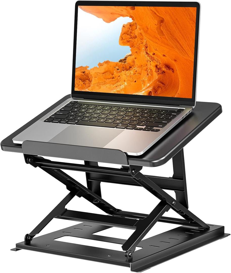 HUANUO Adjustable Laptop Riser - 9 Adjustable Angles, Easy Sit or Stand, Fits 15.6 Inch Laptop & Notebook