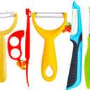 2 x Carrot Peelers, Kitchen Vegetable Peeler Set, Including orange peeler, Corn Peeler, Corn Stripper, Potato, Apple Peelers, Y Peeler for Veggie & Fruit(Color-1) 6 Pcs