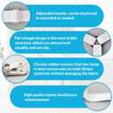 Bed Sheet Straps, 4-Pack Adjustable Bed Sheet Clips - Easy Install Secure Fit Clips, Non-Slip Elastic Holders for Fitted Sheets | Keep Sheets in Place (White)