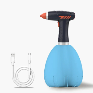 flexman Electric Watering Can, 1L 2 Watering Modes Built in Lithium Battery Used Long Time Labor Saving Watering Can for Green Plant Care Gardening (Blue)