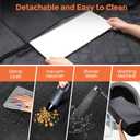 Dog Seat Cover for Back Seat Hard Bottom,Holds 500 lbs,Waterproof Dog Car Seat Cover for Back Seat Extender,Scratch-Proof Pet Hammock for Car,SUV,Truck - with Mesh Window & Storage,BlackOR