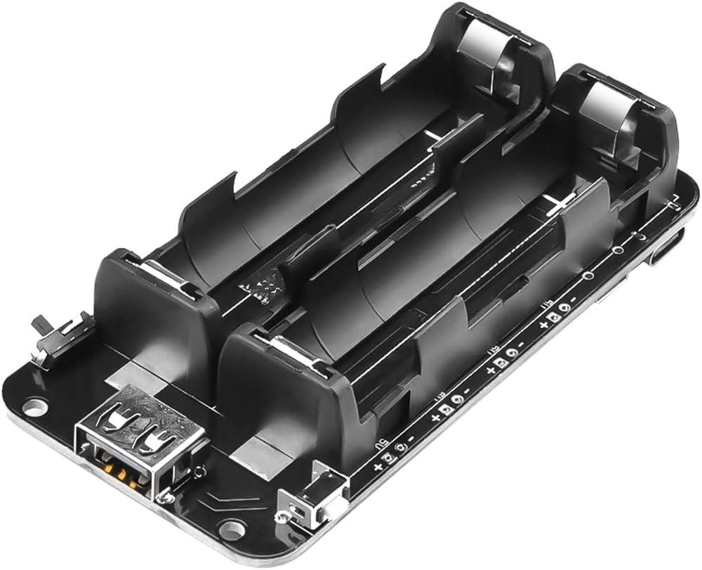 diymore 1865O Battery Holder Double Li-ion V8 Battery Shield Micro USB 5V/3A 3V/1A Power Bank Battery Charging Module for Raspberry Pi and Arduino(2 Holders)