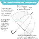 Totes Adult Bubble Umbrella with Dome Canopy and Lightweight Wind and Rain Protection