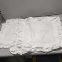 Queen's House Luxury Lace White Euro Shams Pillow Covers 18x18 Set of 2-M