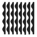 Foam Closure Strips for Metal Roofing, Corrugated Foam Closure Strips for Roma Polycarbonate Panels, Metal Roof Foam Closure Strips 1 x 36 Black Roof Seal for Pergola Greenhouse Carport 20 PCS