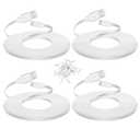 Smays 4-Pack 25 ft Extension Cable for WYZE Cam v4, WYZE Cam v3 and v3 Pro Camera, Long Flat Micro USB Cord, White