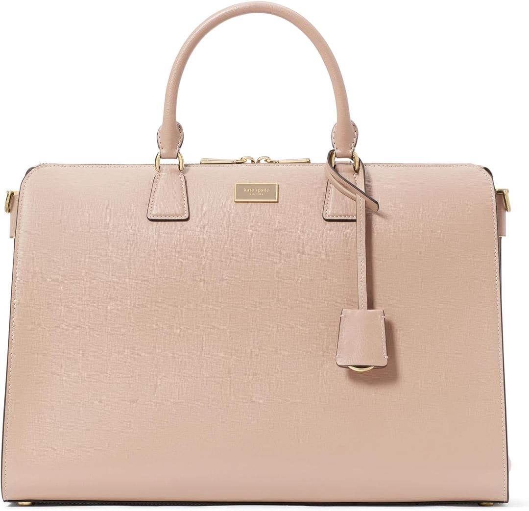 kate spade new york womens Serena Saffiano Leather Laptop Bag (One Size, Timeless Taupe)