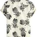 VATPAVE Mens 100% Cotton Hawaiian Shirts Floral Short Sleeve Button Down Shirts Summer Beach Shirts (Beige, XXL)