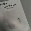 SAMEAT Heated Towel Warmers for Bathroom - Large Towel Warmer Bucket, Wood Handle, Auto Shut Off, Fits Up to Two 40"X70" Oversized Towels, White