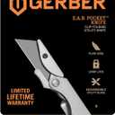 Gerber Gear EAB Pocket Razor Knife with Money Clip - EDC Gear Folding Stainless Steel Utility Knife with Box Cutter Blade for Everyday Carry
