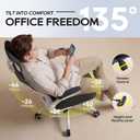 Ergonomic Office Chair for Long Hours, Adjustable Padded Lumbar Support for Lower Back Relief, 330 lb Capacity, Comfortable Computer Desk Chair for Home Office, Work & Study, Medium