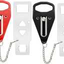Portable Door Lock 2Pack Extra Lock for Additional Privacy and Safety in Home,Hotel and Apartment,Prevent Unauthorized Entry,Protect Family Security in Traveling,Home,Bedroom,Hotel,Apartment,AirBNB