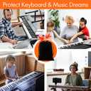 61 Keys Piano Keyboard Dust Cover, Music Stretchy Electronic DirtProof Keyboard Cover With Durable Elastic & Cord Lock Must Have Piano Accessories, Black