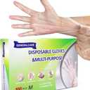 Disposable TPE Cooking Gloves, Ideal for Cleaning and Food Prep, Latex & Powder Free, Food safe, S