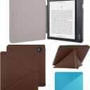 Fit for Kobo Libra H2O Case e-Reader, Lightweight Premium PU Leather Protective Cover with Auto Sleep/Wake, Black. (Brown, One Size)