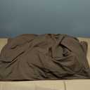 Litanika Comforters Brown Oversized Queen Size, 3 Pieces Lightweight Solid Bedding Set & Collections, All Season Fluffy Bed Set (98x98In Comforter & 2 Pillowcases)