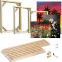 DIY Wood Canvas Frame Kit, Solid Wooden Stretcher Bars for Oil Paintings, Prints Canvas, Poster Frame for Stretching and Framing, Easy Assembly, Made in USA 12x12,1 Set