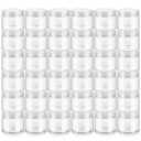 36 Pack 6oz Household Plastic Jars with Lids, BPA Free, Reusable, Refillable Transparent Cosmetic Containers for Bath Salts, Cosmetics, Powders, Beauty Product and Small Accessories, White
