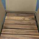 Idzo Interlocking Deck Tiles - 10PCS Waterproof Acacia Wood Patio Tiles, Flooring Tiles for Both Indoor and Outdoor - Decking Stripe Pattern, Golden Teak, 12 x 12 x 0.9 inches