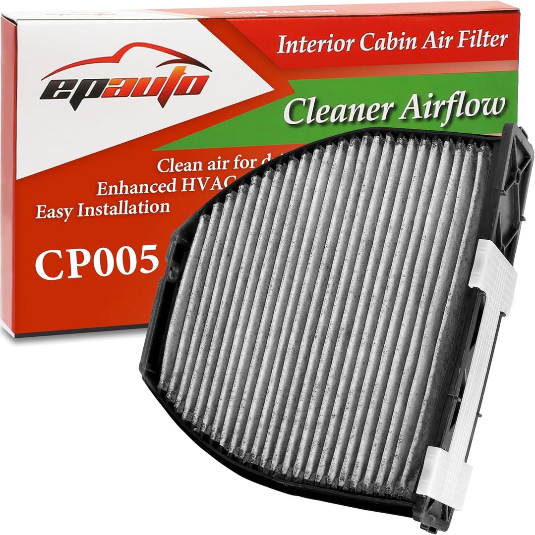 EPAuto CP005 (CUK29005) Cabin Air Filter with Activated Carbon, Compatible with Mercedes-Benz C-Class, E-Class, CLS, SL, AMG GT, GLK, SLS – Fits Select Models 2008–2021