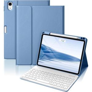 Wenlaty Keyboard Case for iPad Air 11-inch Case with Keyboard (M3/M2, 2025/2024) & Air 5th/4th Generation 10.9'' - Detachable Wireless, Thin & Light Cover with Pencil Holder for iPad Air 11-inch, Blue