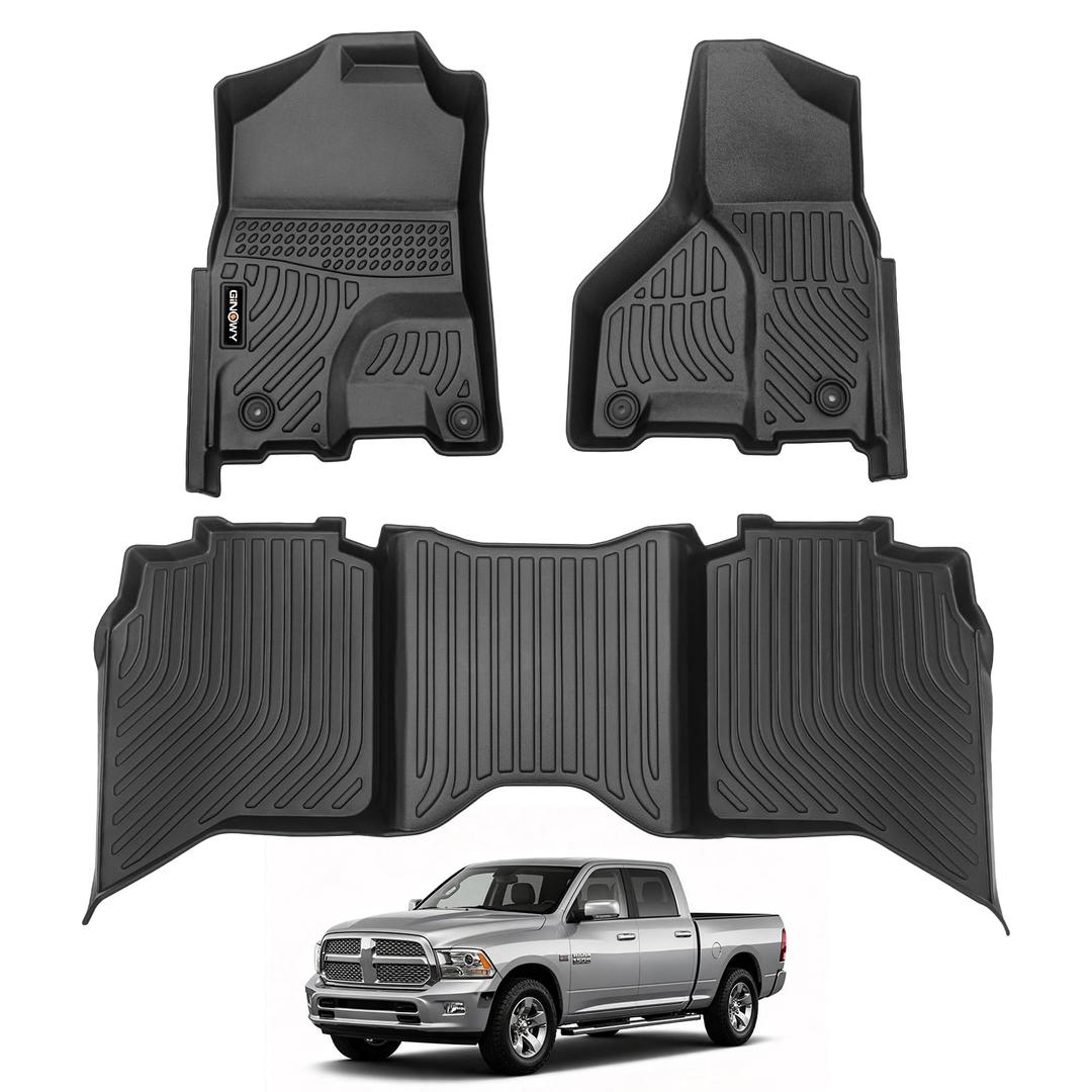 GINNOWY- Floor Mats for 2013-2018 Dodge Ram 1500/2500/3500 Crew Cab