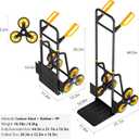Stair Climbing Cart, 440 lbs Capacity Stair Climber Dolly, Hand Truck with Stair-Climbing Wheels & One-Touch Retractable Handle, Thickened Upgraded Steel Tube Folding Stair Climbing