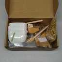Charcuterie Board Accessories With 3 Oz Ceramic Dip Bowls, Wooden Handle Silver Cheese Spreader Butter Knive Set Kit, Mini Tongs, Spoons, Forks,Honey Dipper, Cocktail Picks