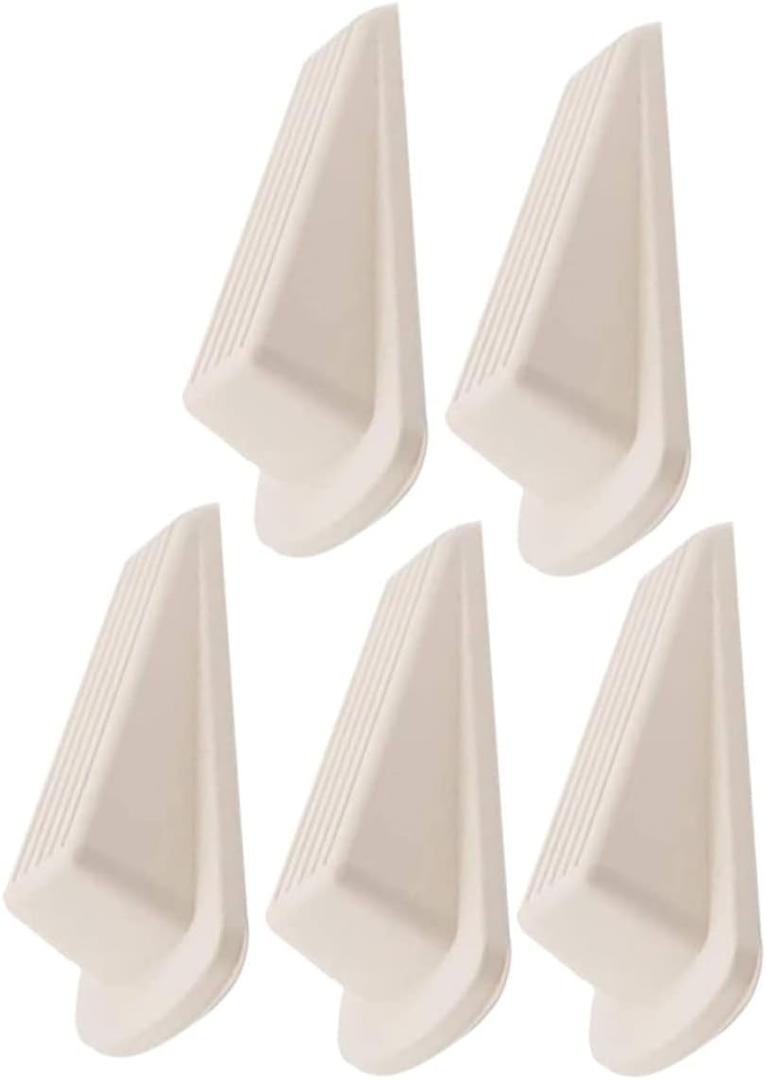 Door stoppers,Door Stop, 5pcs Door Stop Tools for Decorating Tools White Silicone Door Stopper Safety Door Stopper Wedge Door Wedge Stopper for Floor Door Stoppers Floor Buffer, 12 Pack