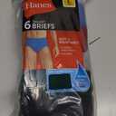 Hanes Men's Underwear Briefs, Cotton Mid Rise Briefs, Covered Waistband, Moisture Wicking, Multi-pack, Large