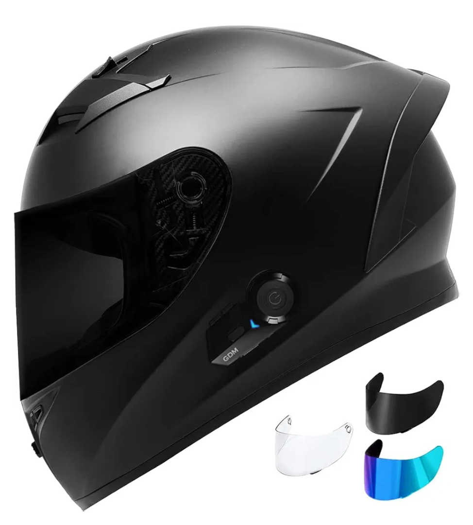 Virtue Bluetooth Motorcycle Helmet with Clear shield Medium