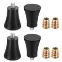 uxcell 4Pcs M10 x 12mm Thread Adjustable Furniture Levelers, 41x62mm Furniture Leveling Feet Screws in Threaded Glide Leveling Floor Protector for Table Chair Cabinet Legs