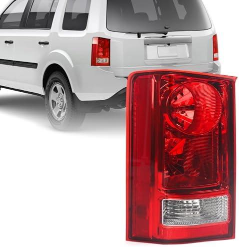 Huray Left Tail Light Assembly for Honda Pilot 2009-2015 [33500-SZA-A01] [With Blubs] OE Tail Lamp Replacement Driver Side