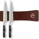 Magnetic Knife Holder for Wall 10 Inch, Premium Oak Wood Magnetic Knife Strip with N52 Strong Magnets, No Drilling Wooden Knife Rack Bar for Kitchen Knives & ToolsBlack Walnut Color