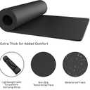 Foam Sleeping Pad - Lightweight 0.5-Inch Mat for Camping, Cots, Tents, Backpacking, and Yoga - Non-Slip and Waterproof with Handle by Wakeman (Black)