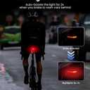 RAVEMEN CL01 Bike Tail Light, 300 Wide-Angle Rear Bicycle Light for Night Riding, Saddle Mount Bike Taillight Safety Accessories with Auto On/Off, Brake Sensing, 5 Modes, 2 Mounting Ways