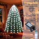 Christmas Tree Lights Christmas Lights Outdoor Indoor White 280Led 10 Lines with 8 Light Modes, Timer and Remote Control, Fairy String Lights for Wedding Home Party 4Ft-7Ft Xmas Tree Decorations