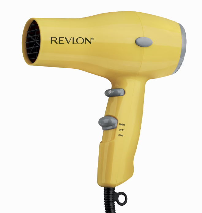 Revlon Travel Compact Ionic Hair Dryer, Yellow
