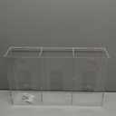 Nelspen Glove Box Holder Dispenser Acrylic Triple Compartment Side Loaded Clear Rack Storage Organizer for Medical, Latex, Rubber, Nitrile, Exam, Disposable Glove Boxes Holder Standing or Wall Mount