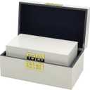 Galt International Large & Small Decorative Storage Box w/Hinged Lid - Classic Design Wood Decor Boxes with Geometric Opening Clasp - Home & Office Storage - Set of 2 (White + Gold)